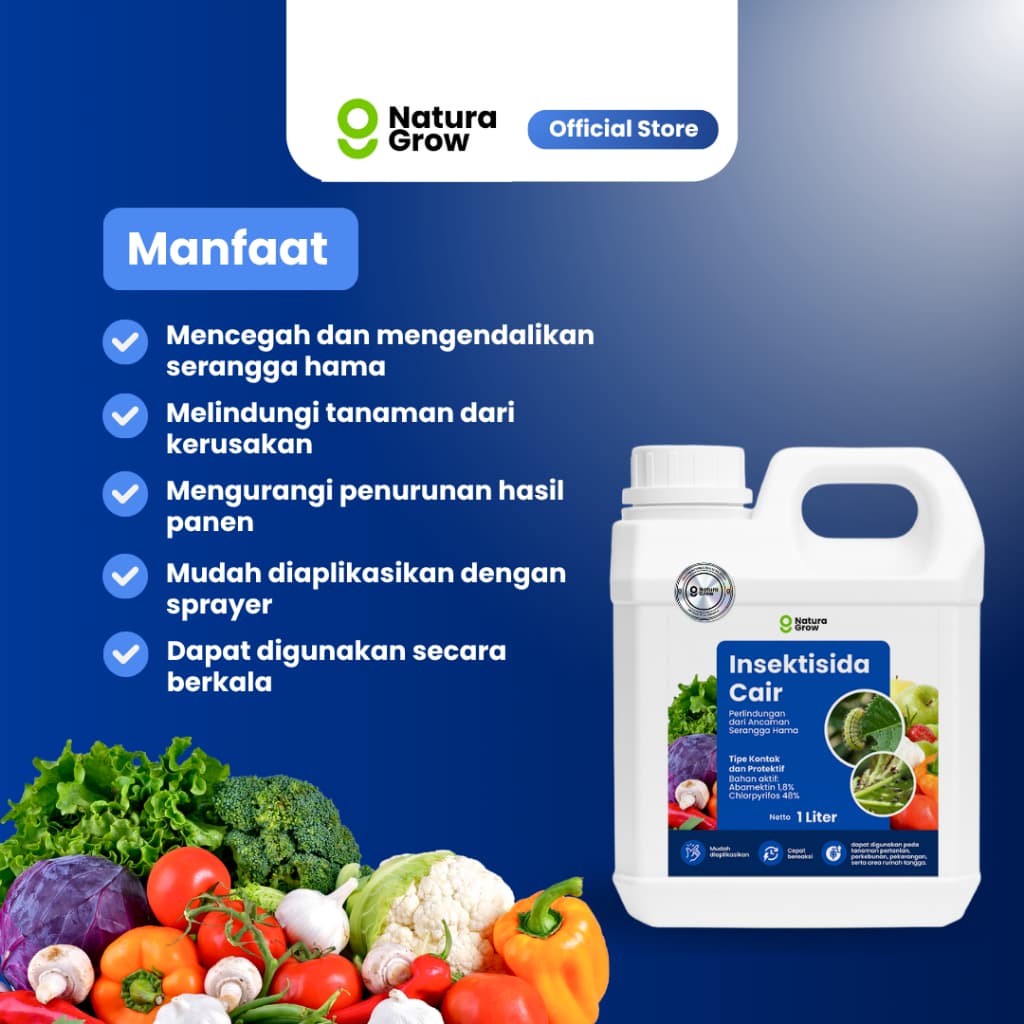 Pestisida Tanaman Insektisida Organik untuk Cabai Tomat Sayur Anti Hama + Asam amino