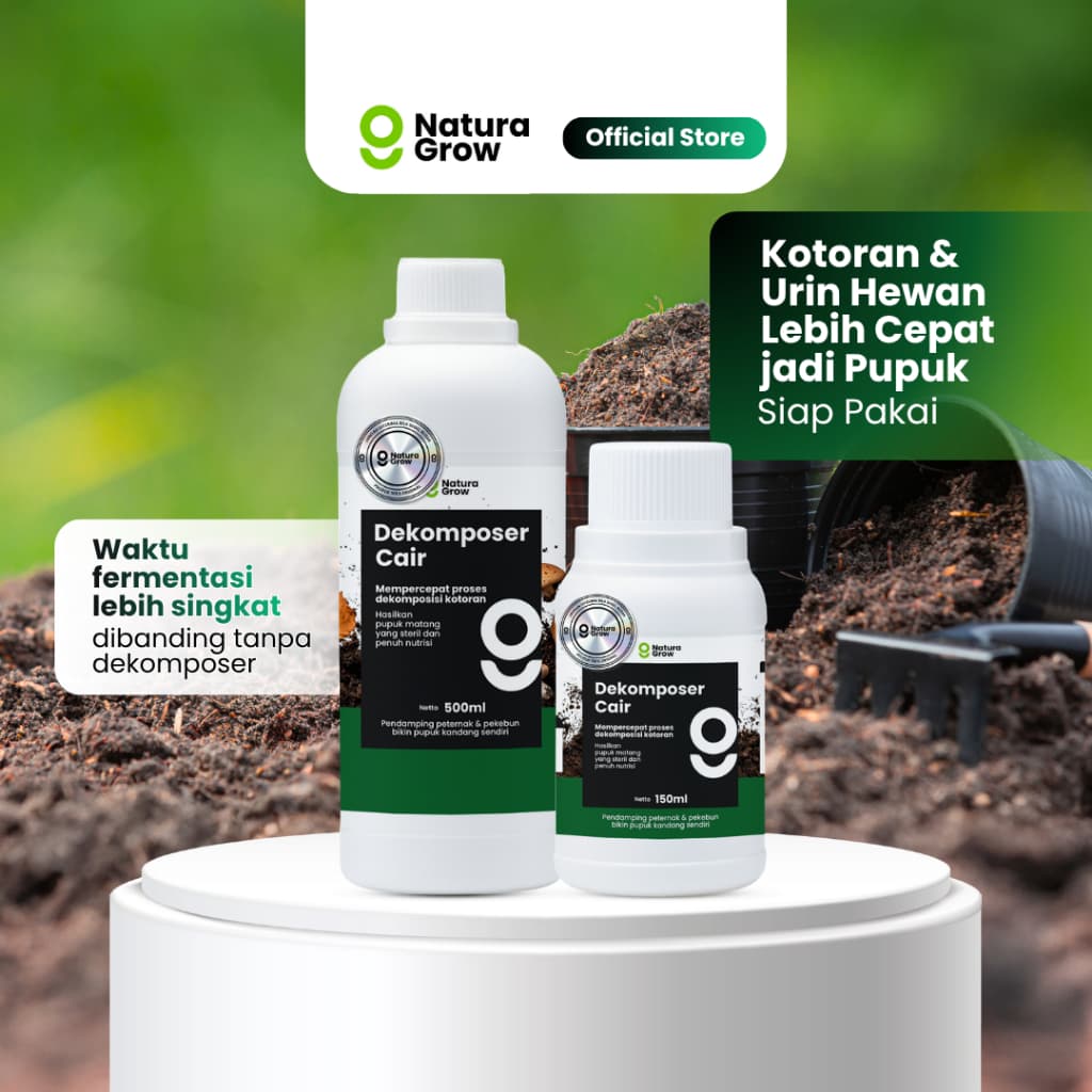 Naturagrow Dekomposer Cair – Pengurai Bahan Organik untuk Pembuatan Pupuk Kompos