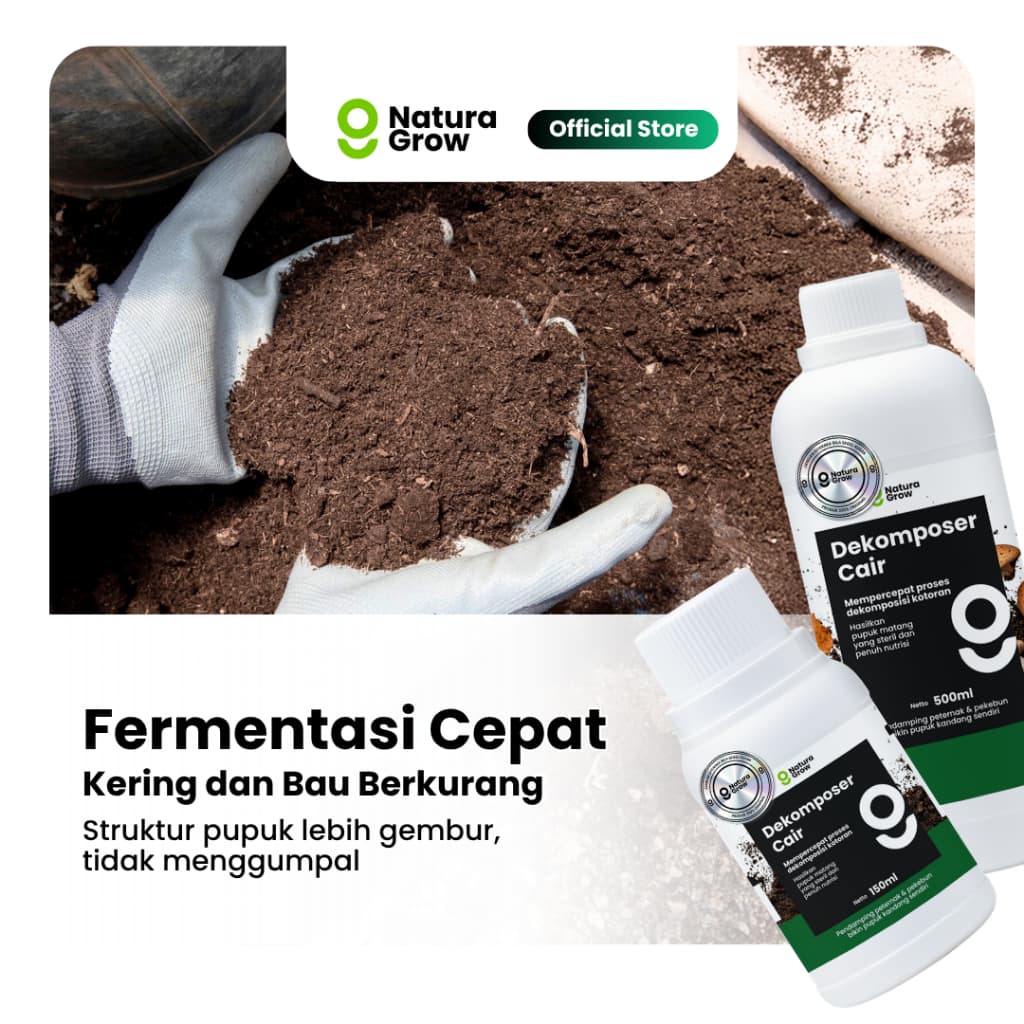 Naturagrow Dekomposer Cair – Pengurai Bahan Organik untuk Pembuatan Pupuk Kompos