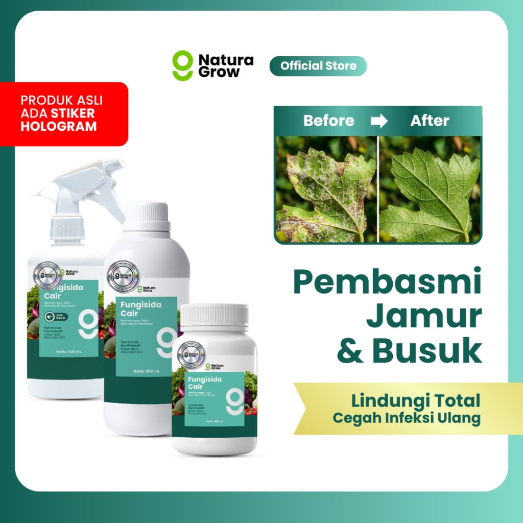 Naturagrow Fungisida Cair – Pengendali Jamur & Busuk Tanaman untuk Perawatan Daun