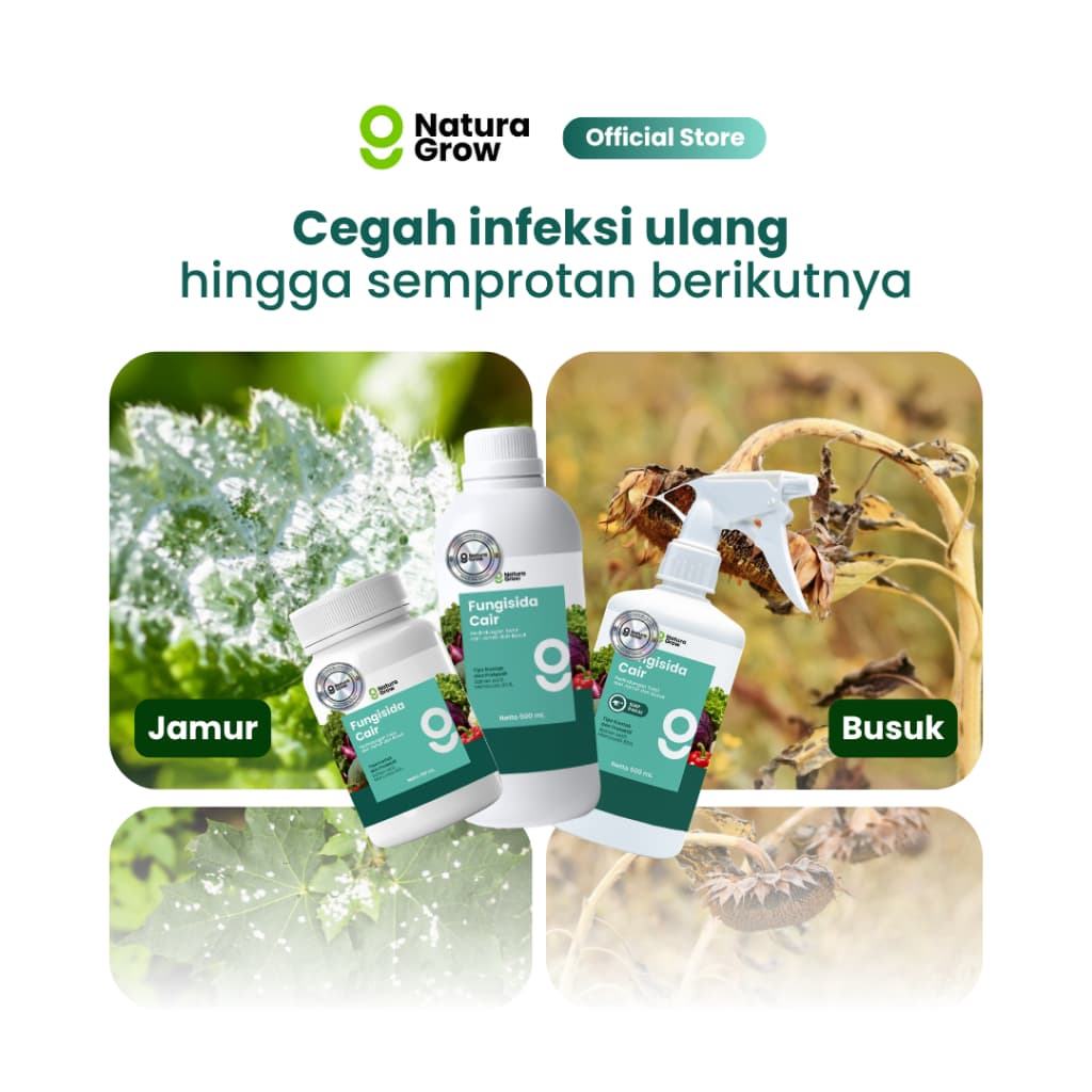Naturagrow Fungisida Cair – Pengendali Jamur & Busuk Tanaman untuk Perawatan Daun