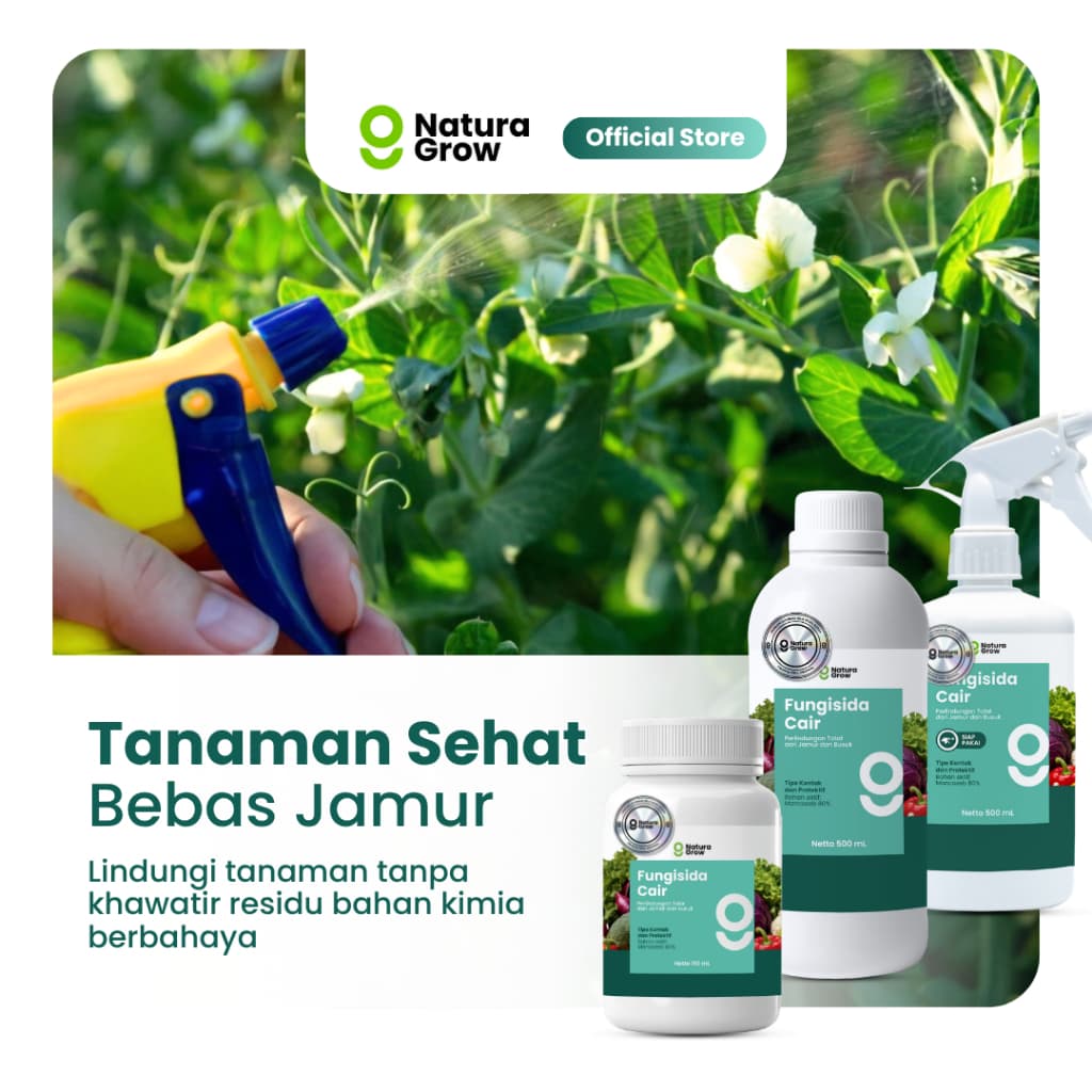 Naturagrow Fungisida Cair – Pengendali Jamur & Busuk Tanaman untuk Perawatan Daun