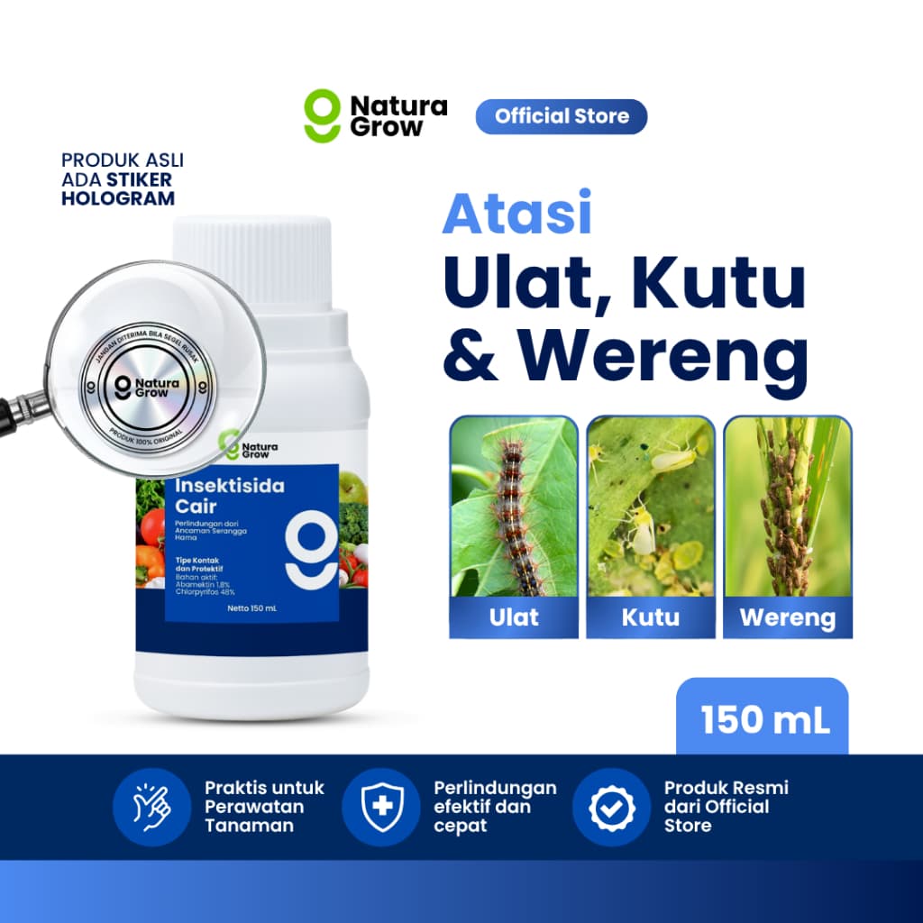 NaturaGrow Insektisida Cair 150ml Pembasmi Hama Tanaman Ulat Kutu Putih Wereng Thrips