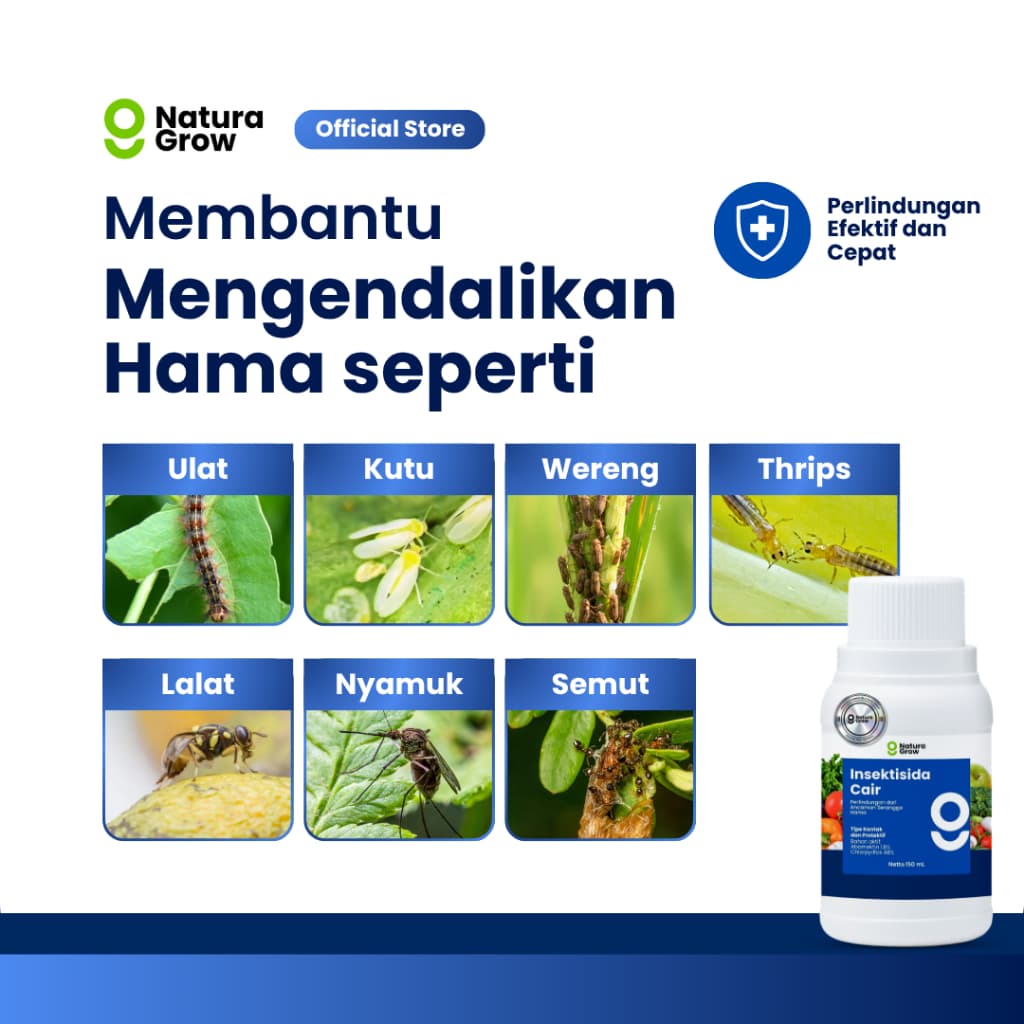 NaturaGrow Insektisida Cair 150ml Pembasmi Hama Tanaman Ulat Kutu Putih Wereng Thrips