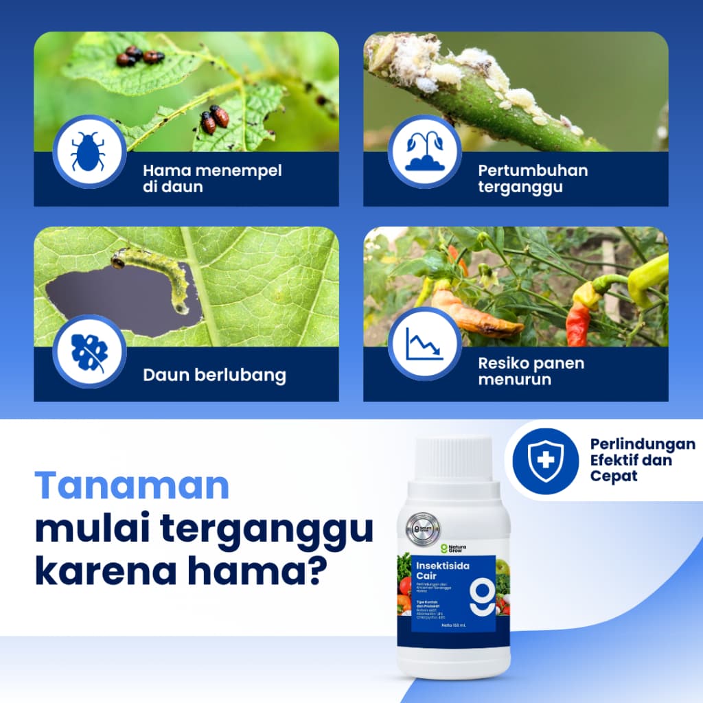 NaturaGrow Insektisida Cair 150ml Pembasmi Hama Tanaman Ulat Kutu Putih Wereng Thrips