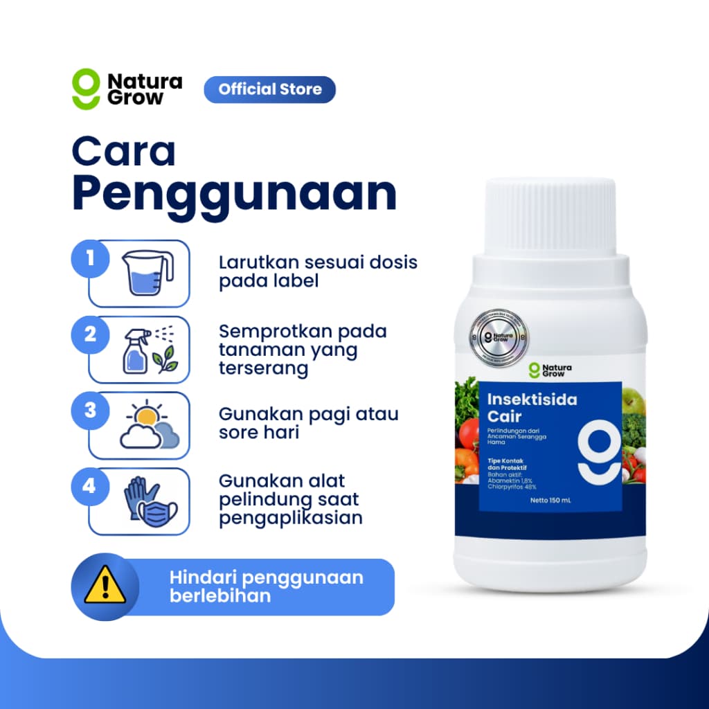 NaturaGrow Insektisida Cair 150ml Pembasmi Hama Tanaman Ulat Kutu Putih Wereng Thrips