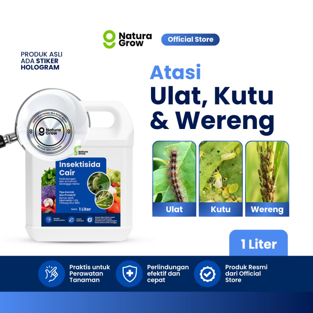 Naturagrow Pembasmi Wereng Ulat Kutu Daun Putih Insektisida Cair Hama Serangga untuk semua Tanaman 1 Liter Ampuh