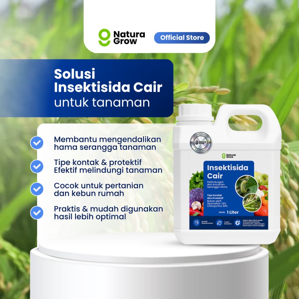 Naturagrow Pembasmi Wereng Ulat Kutu Daun Putih Insektisida Cair Hama Serangga untuk semua Tanaman 1 Liter Ampuh