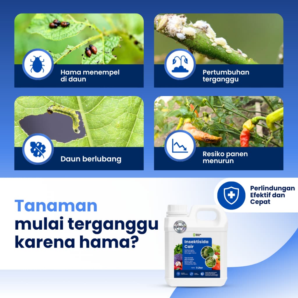 Naturagrow Pembasmi Wereng Ulat Kutu Daun Putih Insektisida Cair Hama Serangga untuk semua Tanaman 1 Liter Ampuh