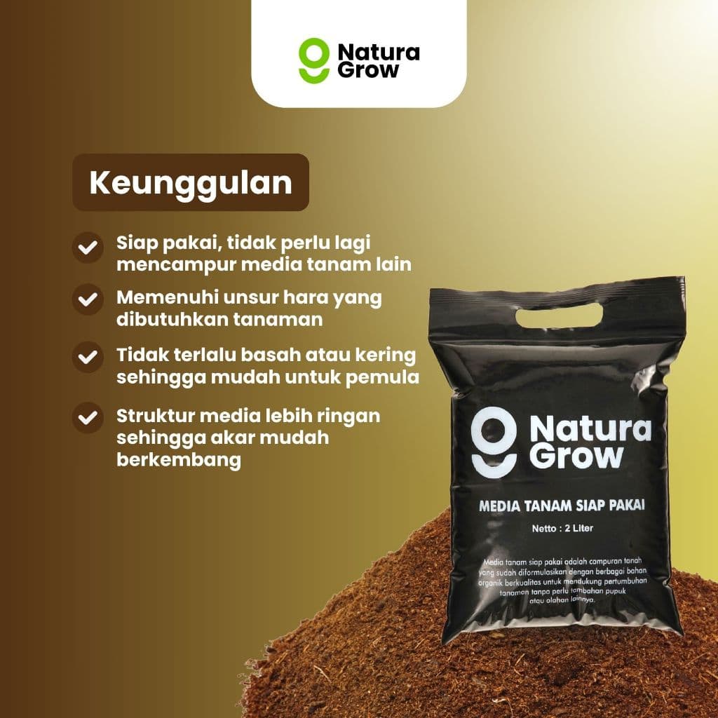 Naturagrow - Media Tanam Siap Pakai 2 Liter