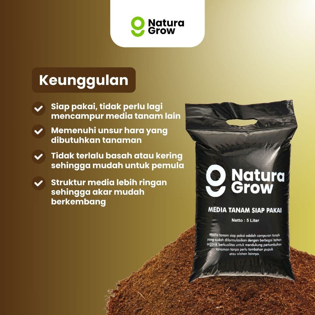 Naturagrow - Media Tanam Siap Pakai 5 Liter