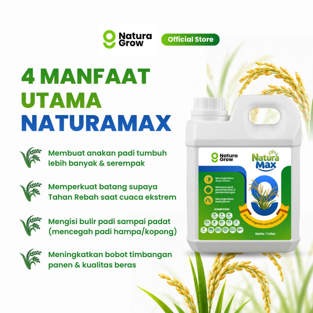 Naturagrow - NATURAMAX Rahasia Padi Hijau Royo-Royo & Bulir Berisi Maksimal