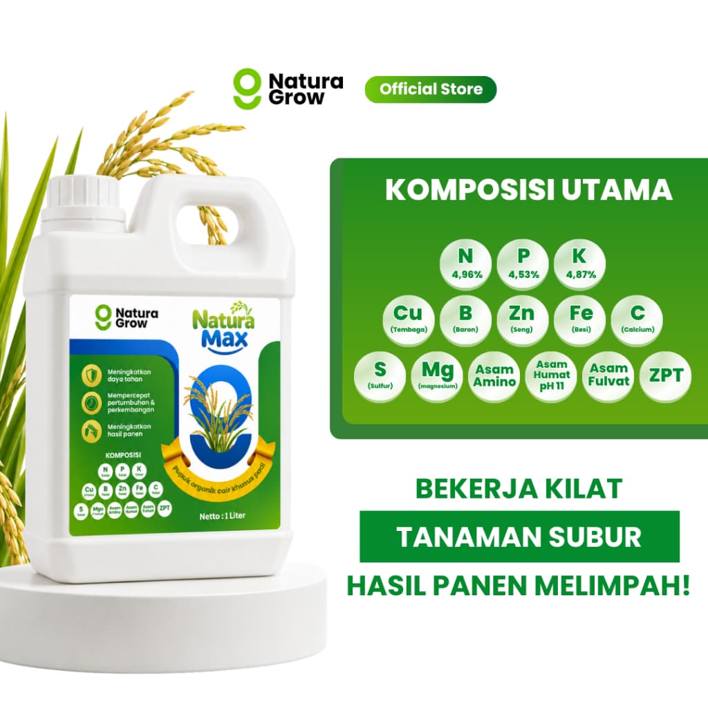 Naturagrow - NATURAMAX Rahasia Padi Hijau Royo-Royo & Bulir Berisi Maksimal