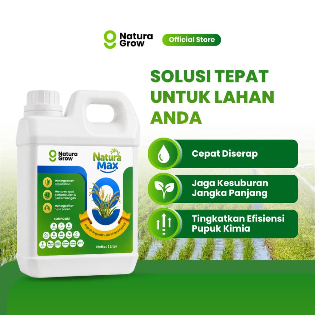 Naturagrow - NATURAMAX Rahasia Padi Hijau Royo-Royo & Bulir Berisi Maksimal