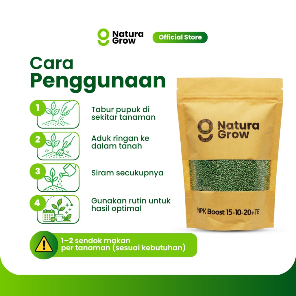 Naturagrow - Pupuk NPK Booster 15-10-20 + TE Cap Tawon
