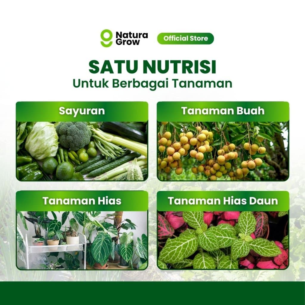 Naturagrow - Pupuk NPK Cair 500ml | Nutrisi Lengkap Penyubur Tanaman, Akar Kuat, Daun Hijau & Cepat Tumbuh