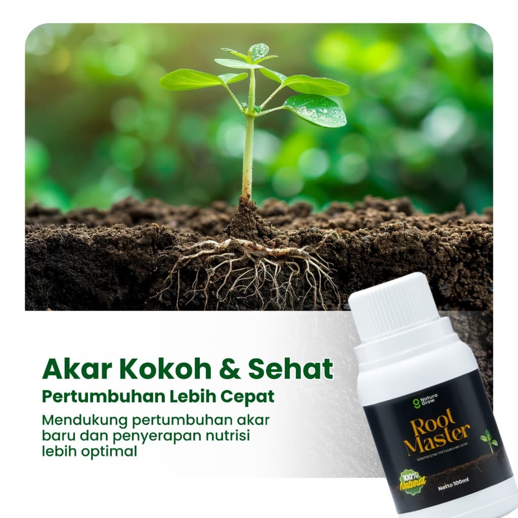 Nutrisi Akar, Penguat dan Perangsang Akar Tanaman 100ml - Naturagrow