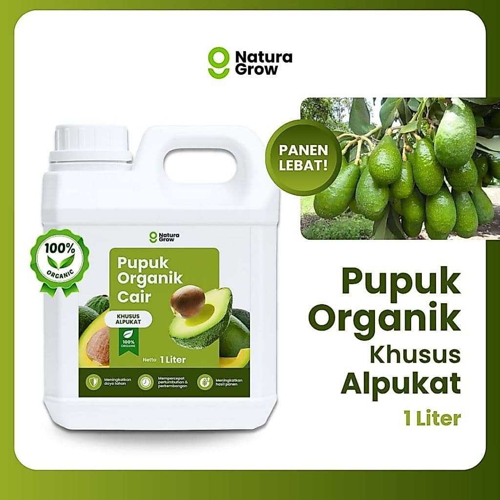 NATURAGROW – Pupuk Organik Cair Alpukat 1 LITER Pupuk Alami Cepat Tumbuh, Tahan Penyakit & Hasil Maksimal