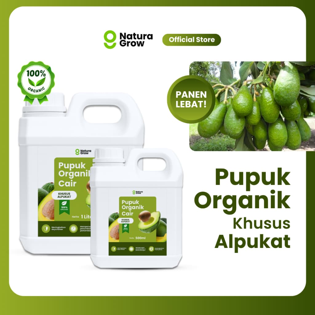 Naturagrow Pupuk Organik Cair Buah Alpukat– Nutrisi Tanaman untuk Mendukung Pembungaan & Pembuahan