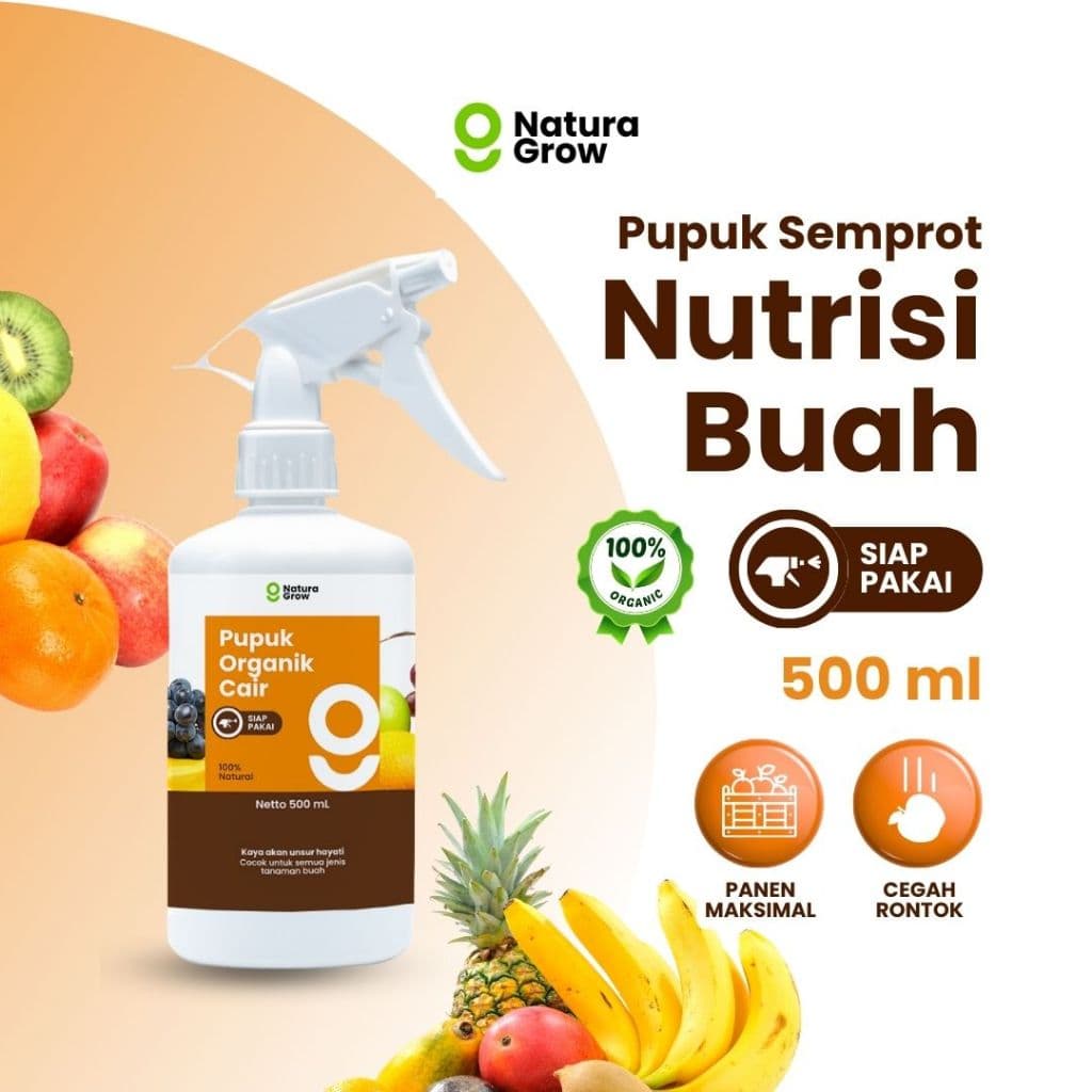 Naturagrow - Pupuk Organik Cair Siap Pakai Khusus Buah 500ml
