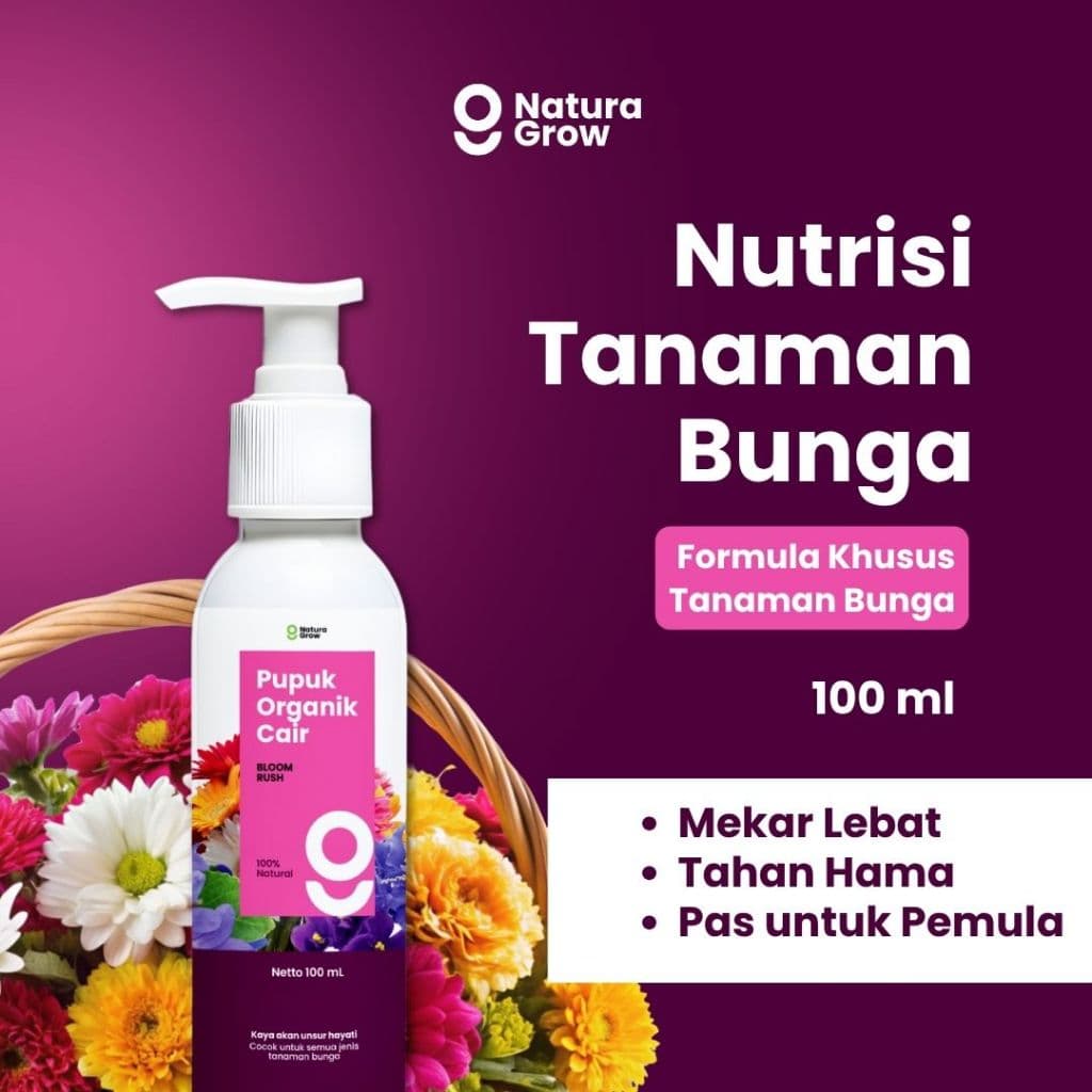 Naturagrow - Pupuk Organik Cair Formula Khusus Tanaman Bunga 100ml