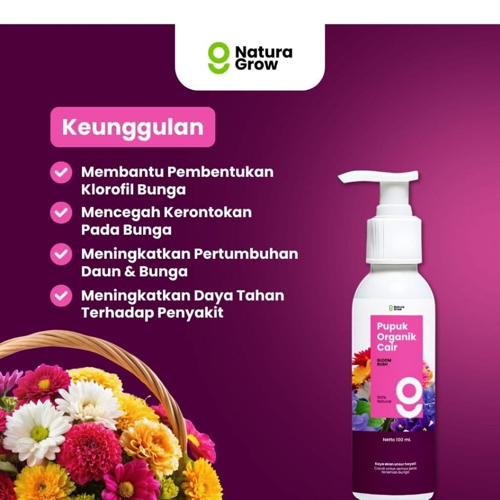Naturagrow - Pupuk Organik Cair Formula Khusus Tanaman Bunga 100ml