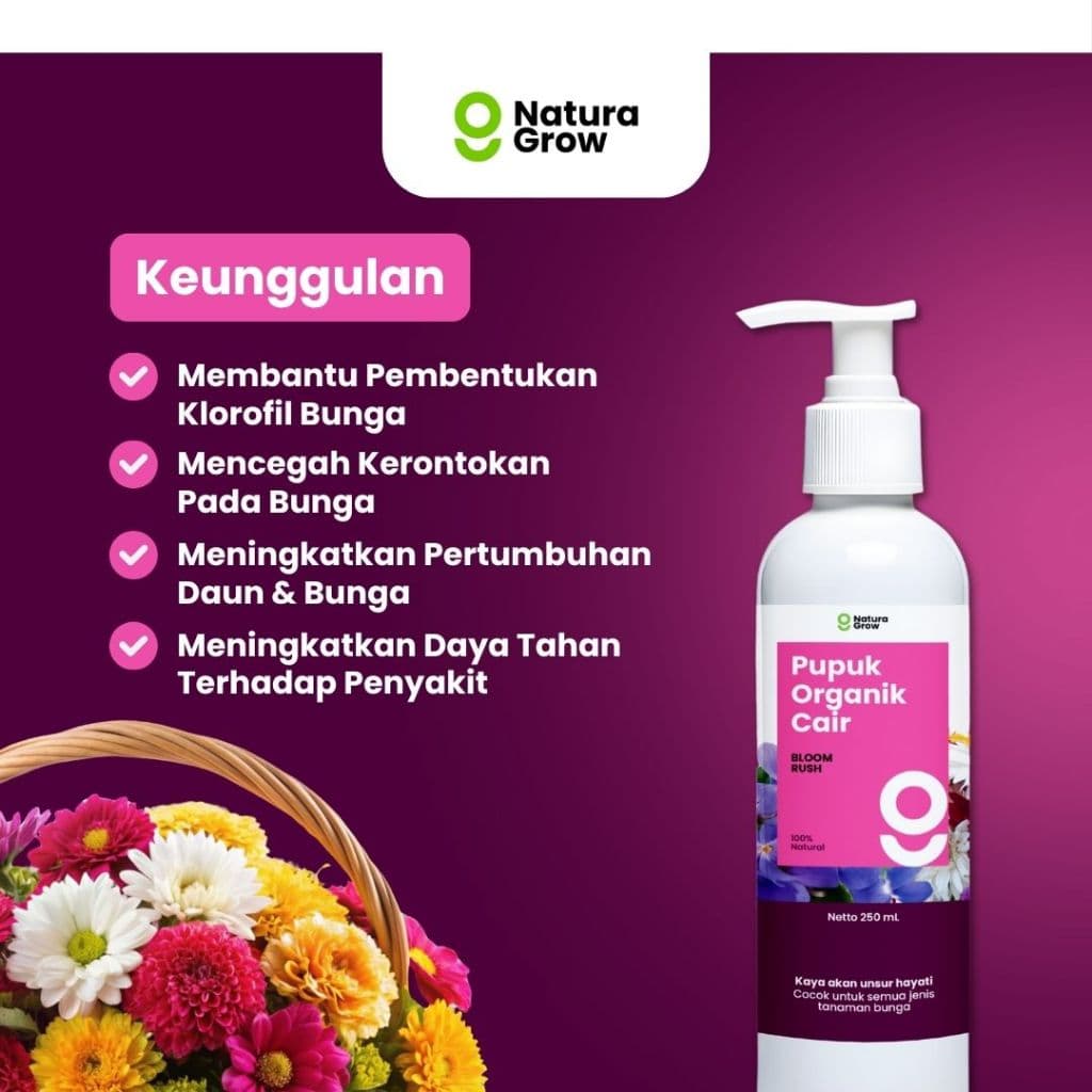 Naturagrow - Pupuk Organik Cair Formula Khusus Tanaman Bunga 250ml