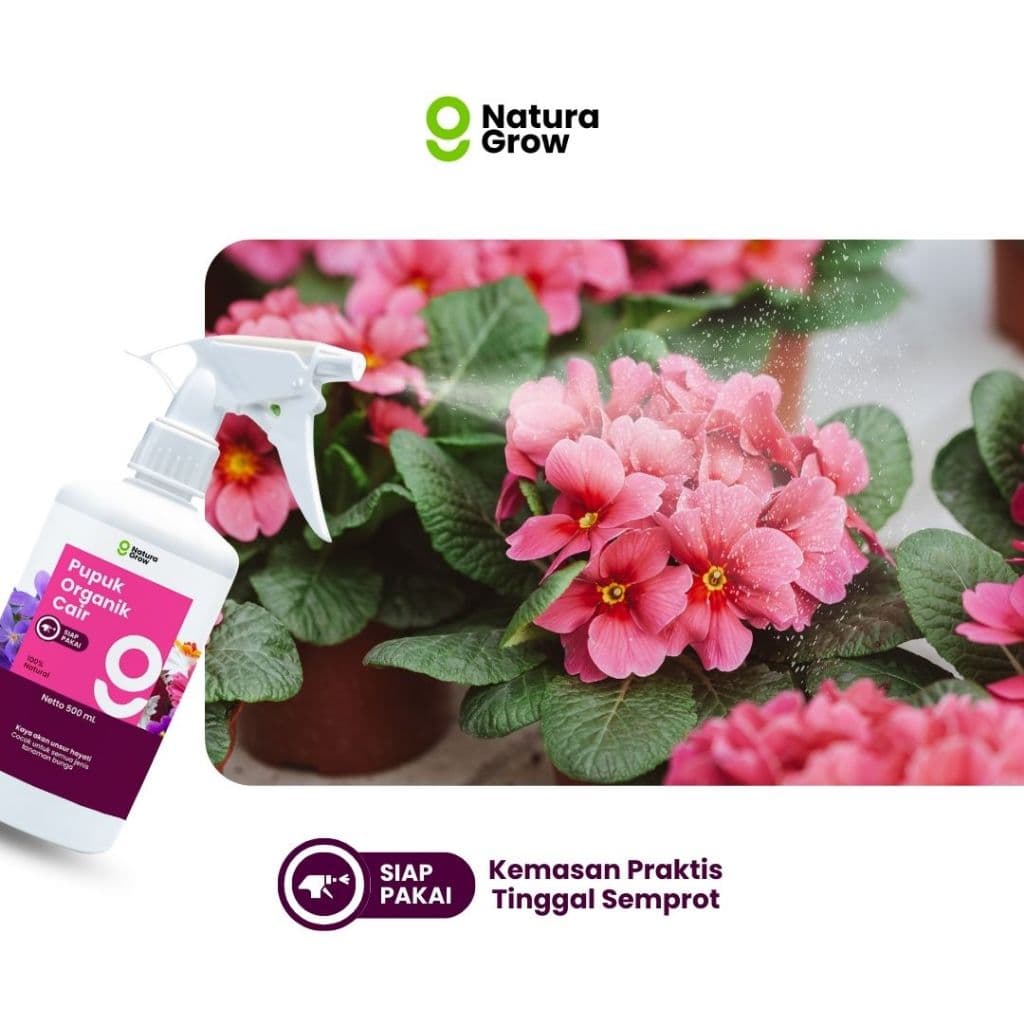 Naturagrow Pupuk Bunga Cair 500ml Nutrisi Tanaman Hias Mekar Subur Siap Pakai