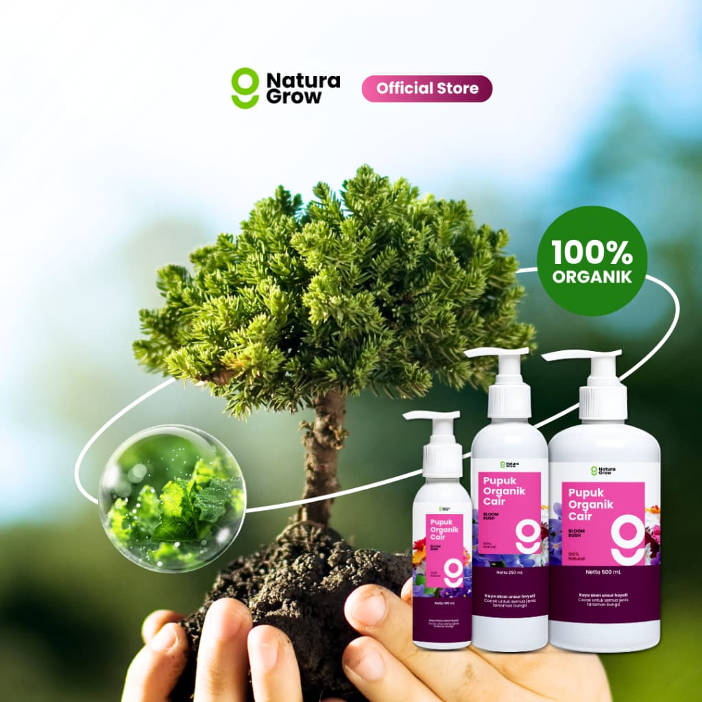 Naturagrow Pupuk Organik Cair Bunga – Nutrisi Tanaman Hias untuk Mendukung Pembungaan & Kesegaran Tanaman