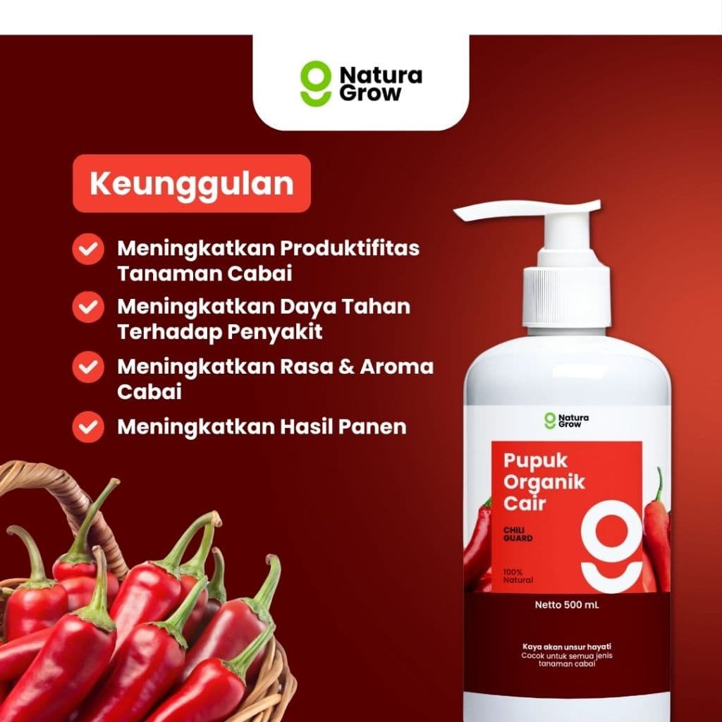 Naturagrow - Pupuk Organik Cair Formula Khusus Tanaman Cabai 500ml