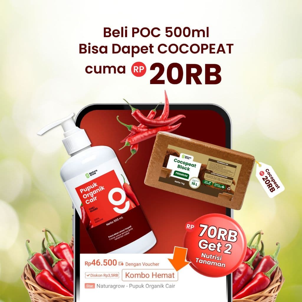 Naturagrow - Pupuk Organik Cair Formula Khusus Tanaman Cabai 500ml