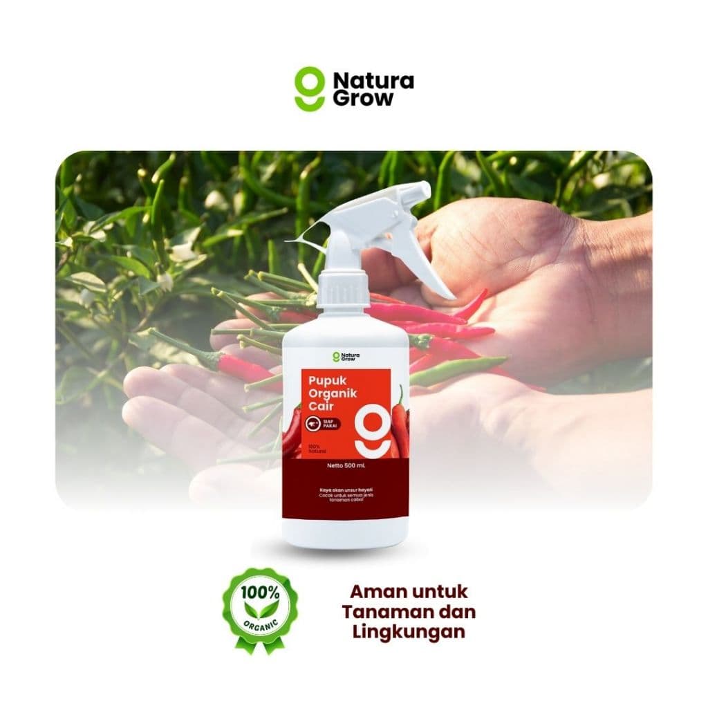 Naturagrow - Pupuk Organik Cair Siap Pakai Khusus Tanaman Cabai  500ml