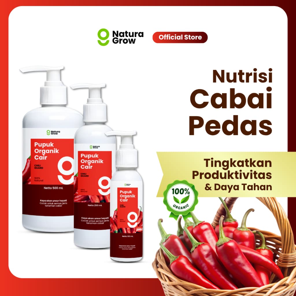 Naturagrow Pupuk Organik Cair Cabai – Nutrisi Tanaman Cabai untuk Mendukung Pertumbuhan & Produktivitas