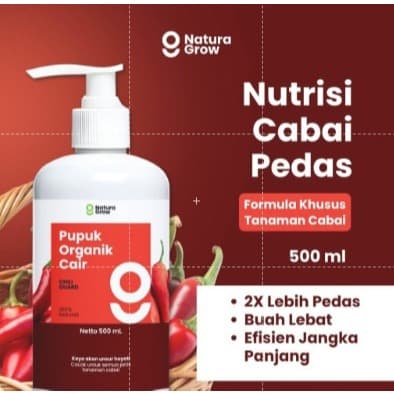 Naturagrow Pupuk Organik Cair Cabai – Nutrisi Tanaman Cabai untuk Mendukung Pertumbuhan & Produktivitas