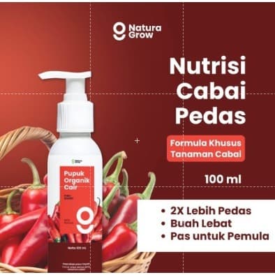 Naturagrow Pupuk Organik Cair Cabai – Nutrisi Tanaman Cabai untuk Mendukung Pertumbuhan & Produktivitas