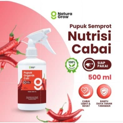Naturagrow Pupuk Organik Cair Cabai – Nutrisi Tanaman Cabai untuk Mendukung Pertumbuhan & Produktivitas