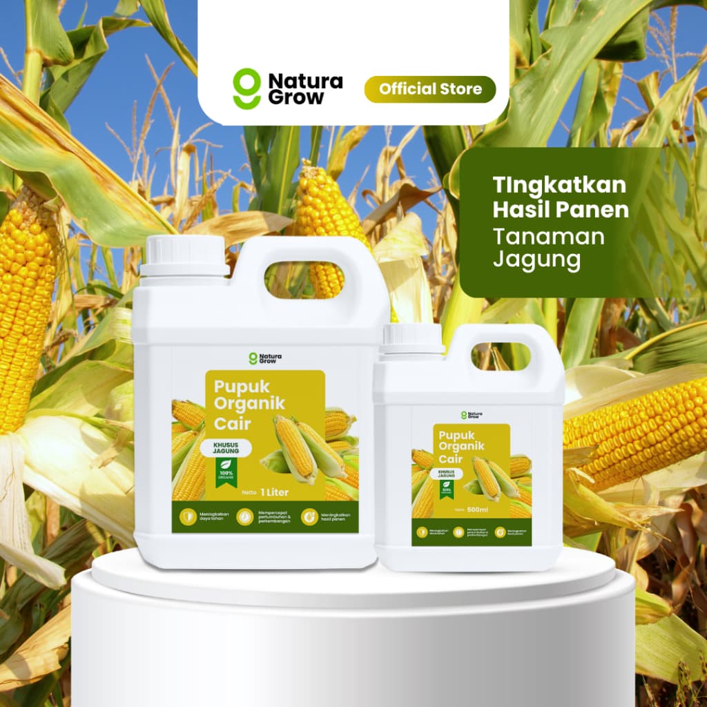 Naturagrow - Pupuk Organik Cair Jagung  Tanaman Subur, Buah Melimpah & Jagung Berkualitas