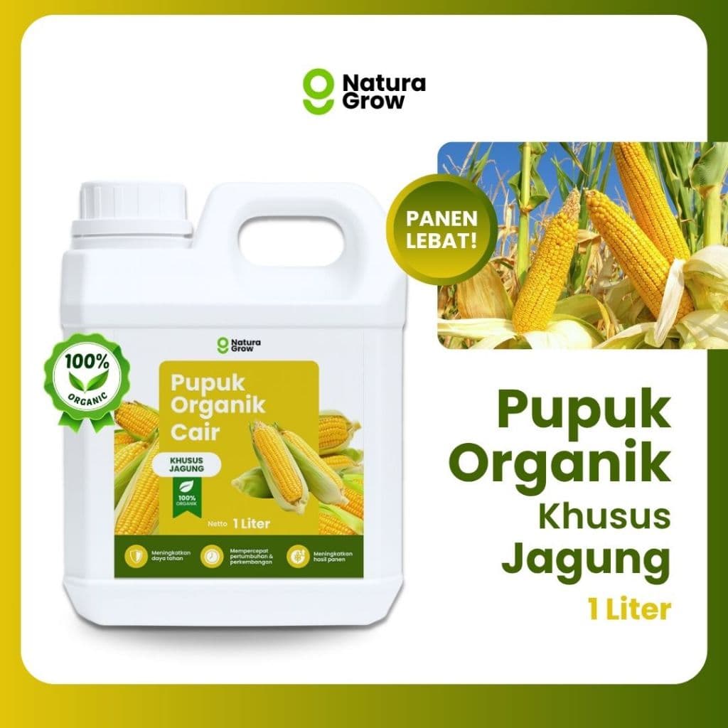 Naturagrow - Pupuk Organik Cair Jagung 1 LITER Tanaman Subur, Buah Melimpah & Jagung Berkualitas