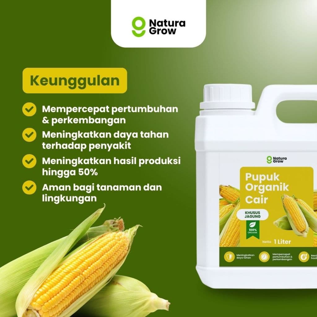 Naturagrow - Pupuk Organik Cair Jagung 1 LITER Tanaman Subur, Buah Melimpah & Jagung Berkualitas