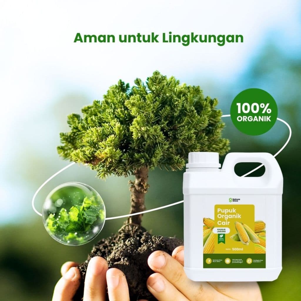 Naturagrow - Pupuk Organik Cair Jagung 500ML Tanaman Subur, Buah Melimpah & Jagung Berkualitas
