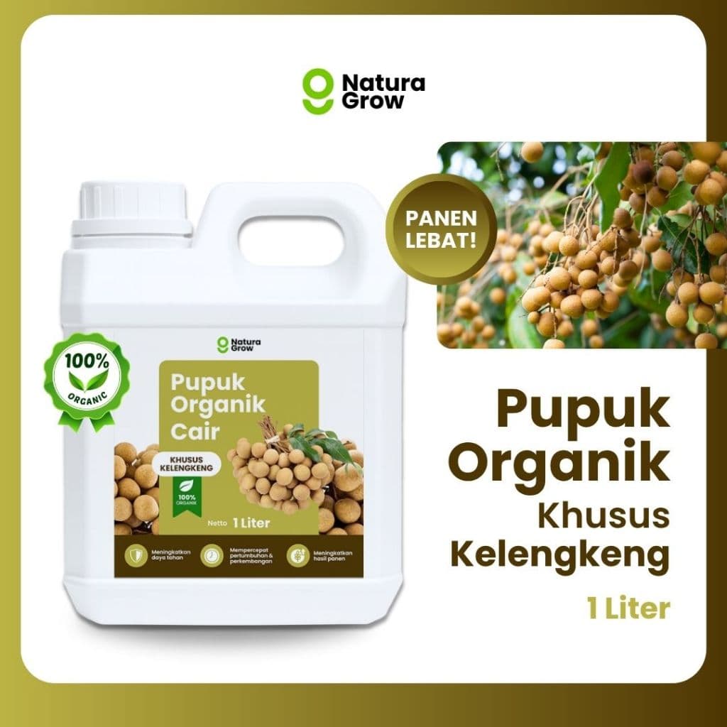 Naturagrow - Pupuk Organik Cair Kelengkeng 1 LITER Rahasia Kelengkeng Cepat Berbunga Buah Lebat & Manis