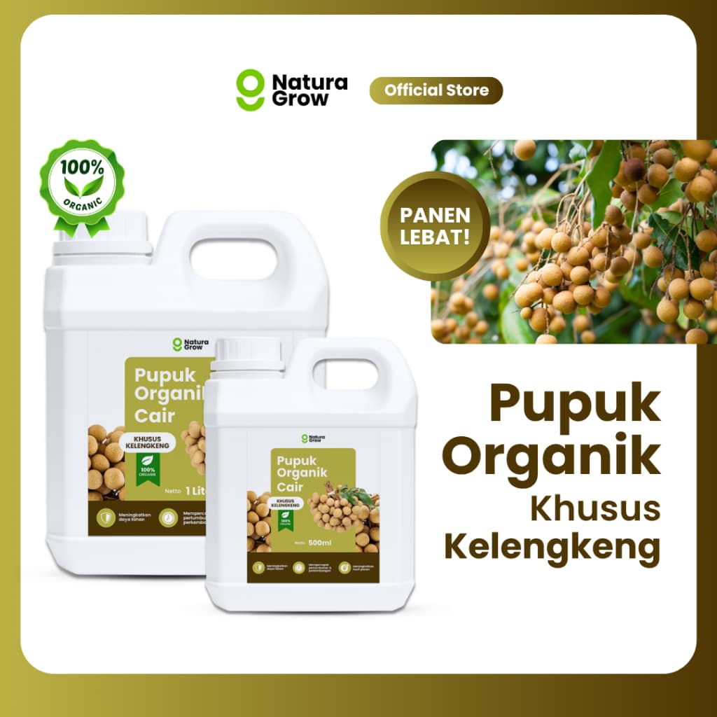 Naturagrow Pupuk Organik Cair Buah Kelengkeng – Nutrisi Tanaman untuk Mendukung Pembungaan & Pembuahan