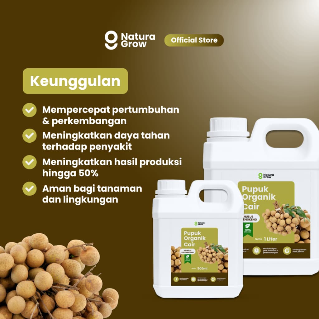 Naturagrow Pupuk Organik Cair Buah Kelengkeng – Nutrisi Tanaman untuk Mendukung Pembungaan & Pembuahan