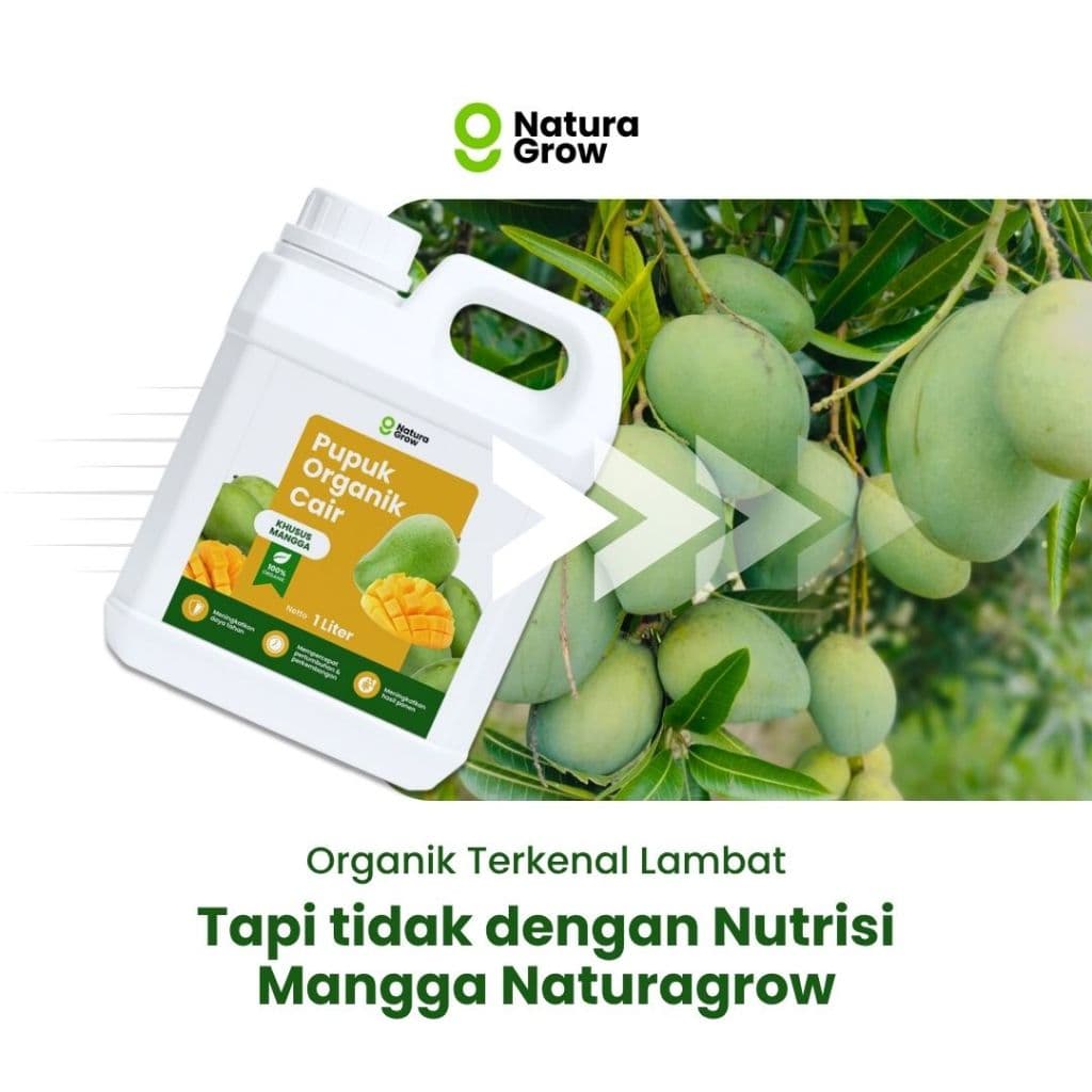 Naturagrow - Pupuk Organik Cair Mangga 1 LITER Bikin Buah Lebat, Rasa Manis & Hasil Melimpah