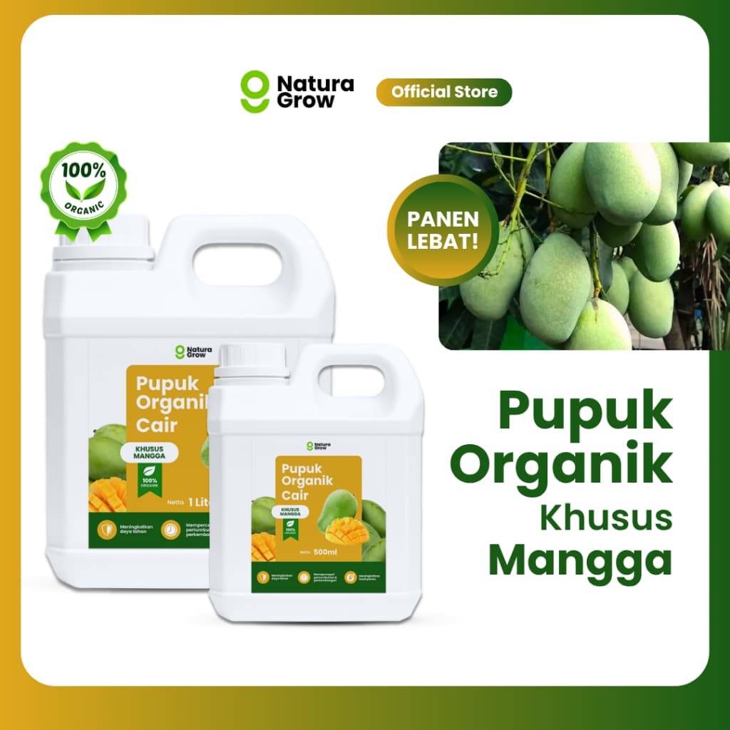 Naturagrow Pupuk Organik Cair Mangga – Nutrisi Tanaman untuk Mendukung Pembungaan & Pembuahan