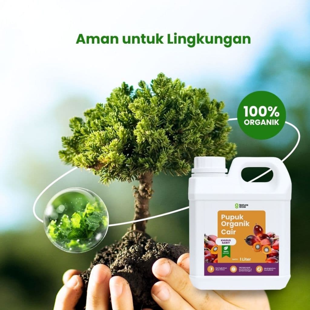 Naturagrow - Pupuk Organik Cair Sawit 1 LITER  Sawit Subur & Produksi Maksimal