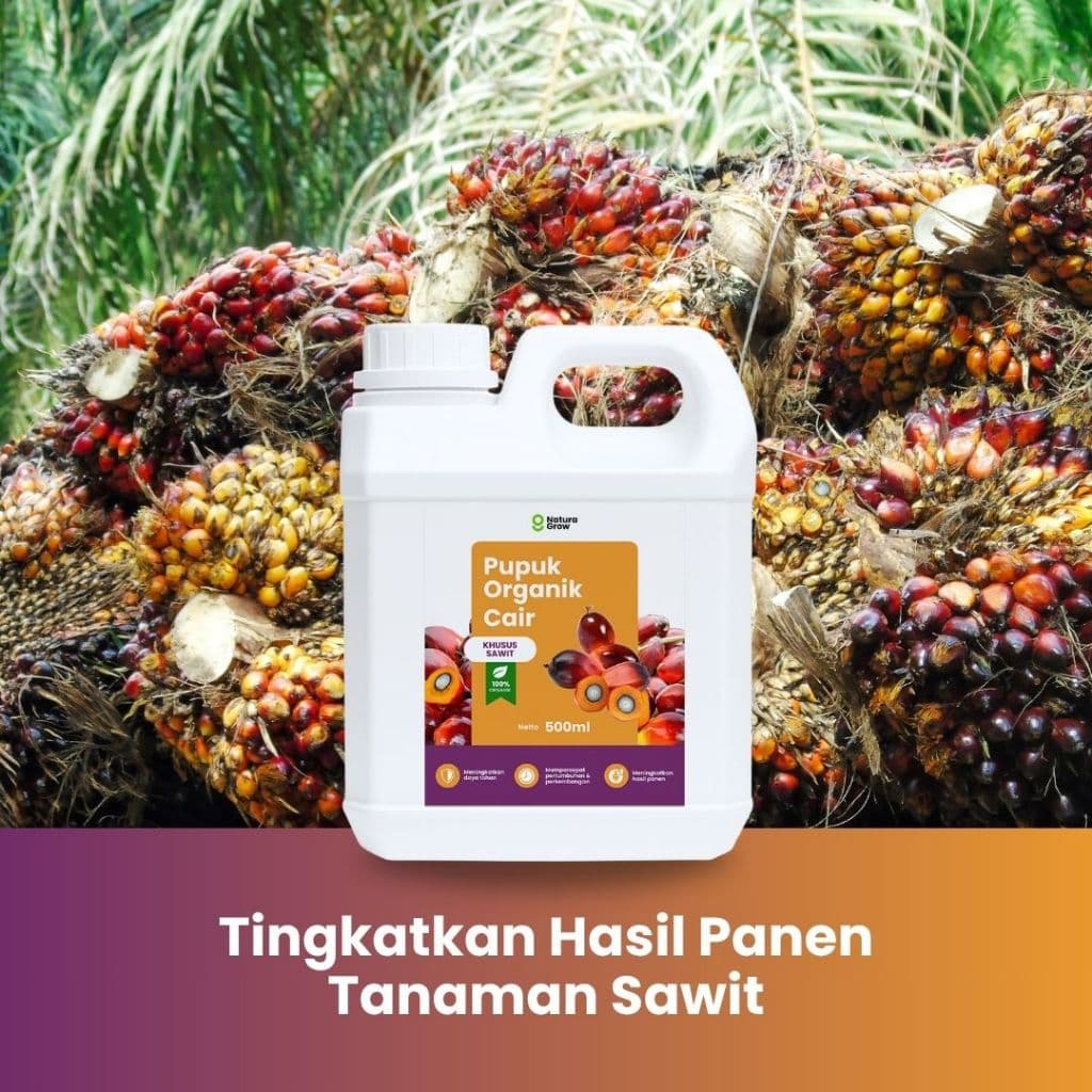 Naturagrow - Pupuk Organik Cair Sawit 500ml  Sawit Subur & Produksi Maksimal