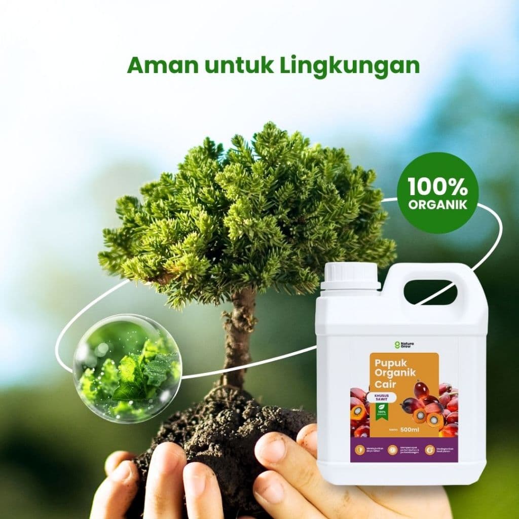 Naturagrow - Pupuk Organik Cair Sawit 500ml  Sawit Subur & Produksi Maksimal
