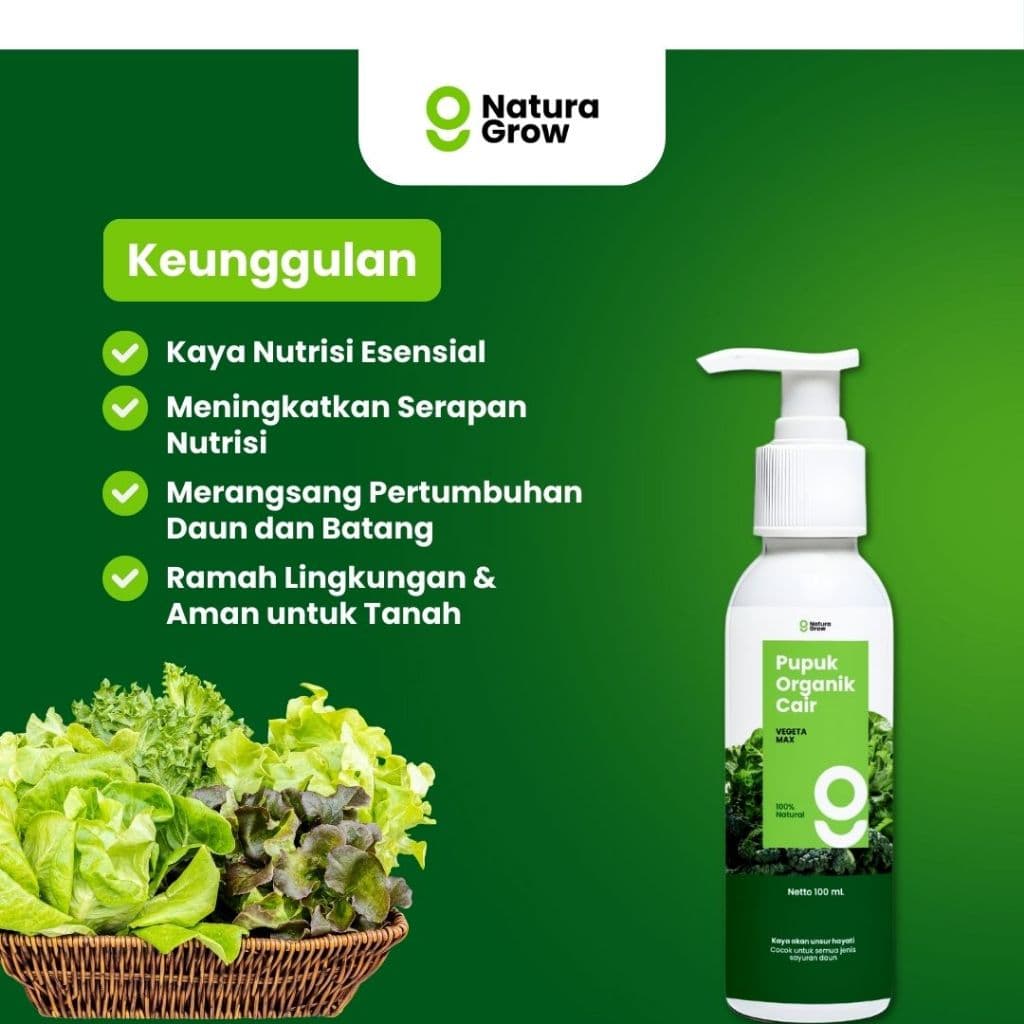 Naturagrow - Pupuk Organik Cair POC Sayuran Daun Tanaman Buah Cabai dan Bunga Varian 100ml