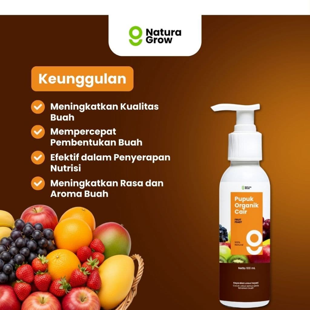 Naturagrow - Pupuk Organik Cair POC Sayuran Daun Tanaman Buah Cabai dan Bunga Varian 100ml